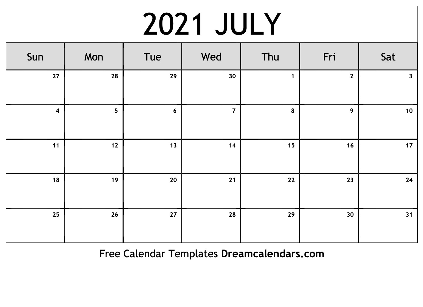 July 2021 Calendar | Free Blank Printable Templates July 2020 To July 2021 Calendar