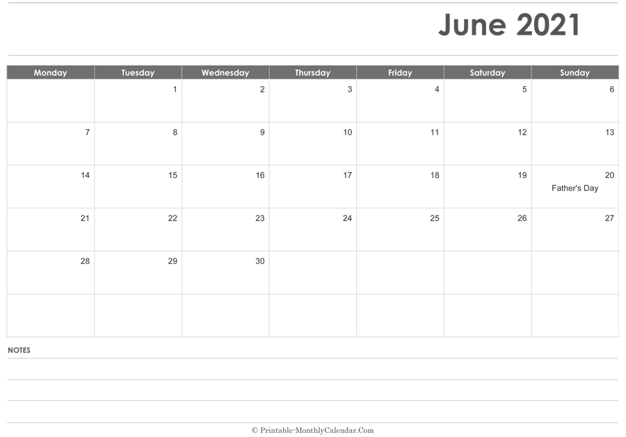 June 2021 Calendar Printable With Holidays Free Printable Calendar September 2020 To June 2021