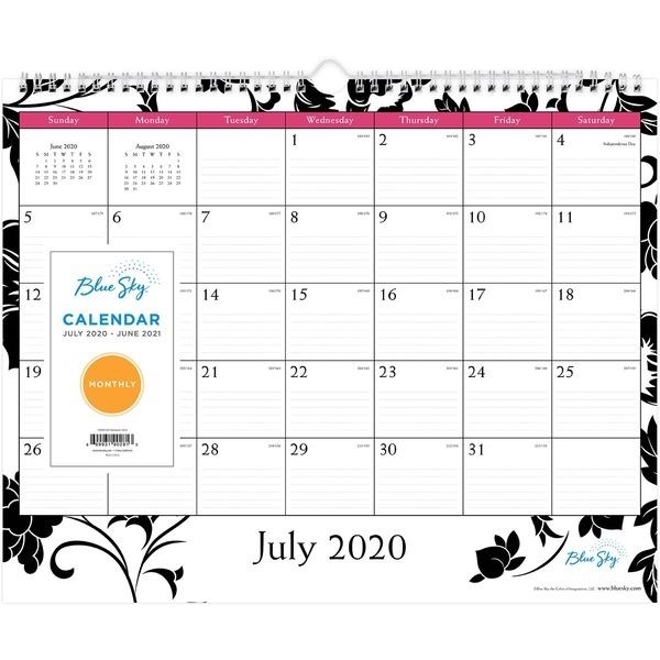 Knowledge Tree | Rediform Office Product Blueline Boho Academic Wall Calendar - Academic One Page Calendar July 2020 To June 2021