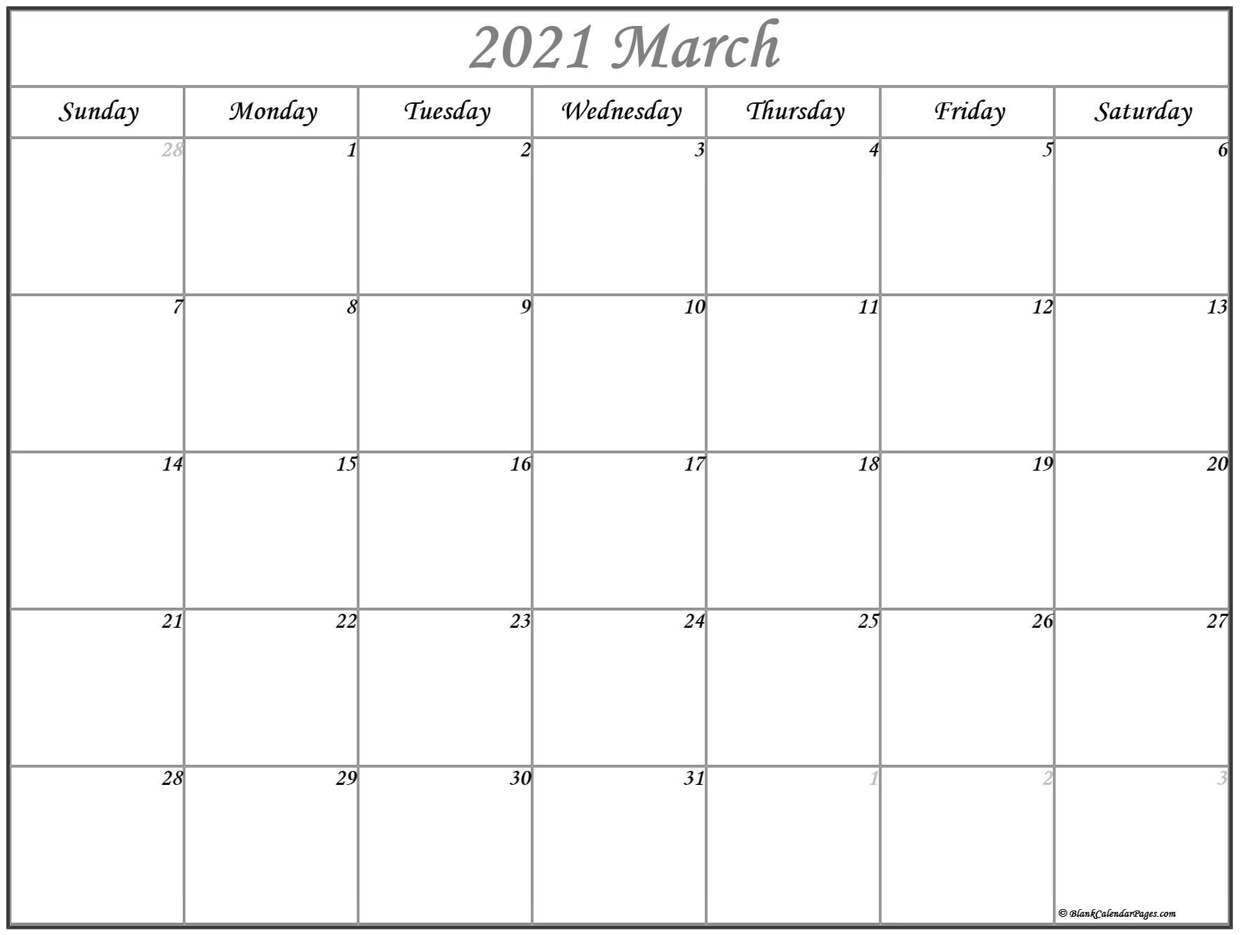 March 2021 Calendar | Free Printable Calendar Templates March To December 2021 Calendar
