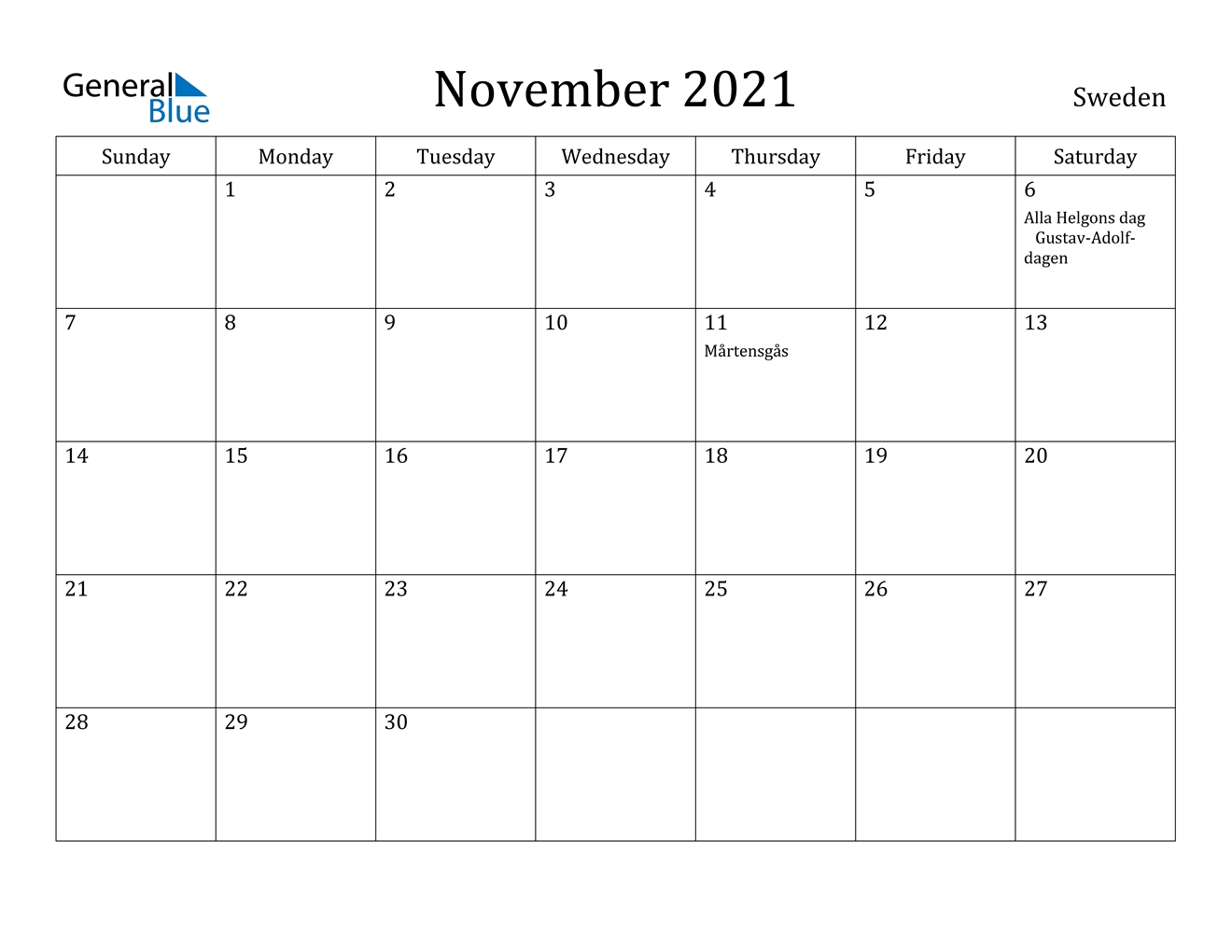 November 2021 Calendar | Printable Calendars 2021 November 2021 Calendar Printable