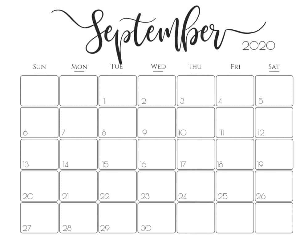 Pin On September 2020 Calendar Sept 2020 To July 2021 Calendar