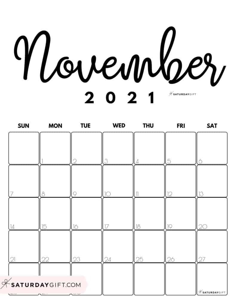 Printable 2021 Calendar By Month In 3 Cute Colors | Saturdaygift August 2021 Calendar Saturdaygift