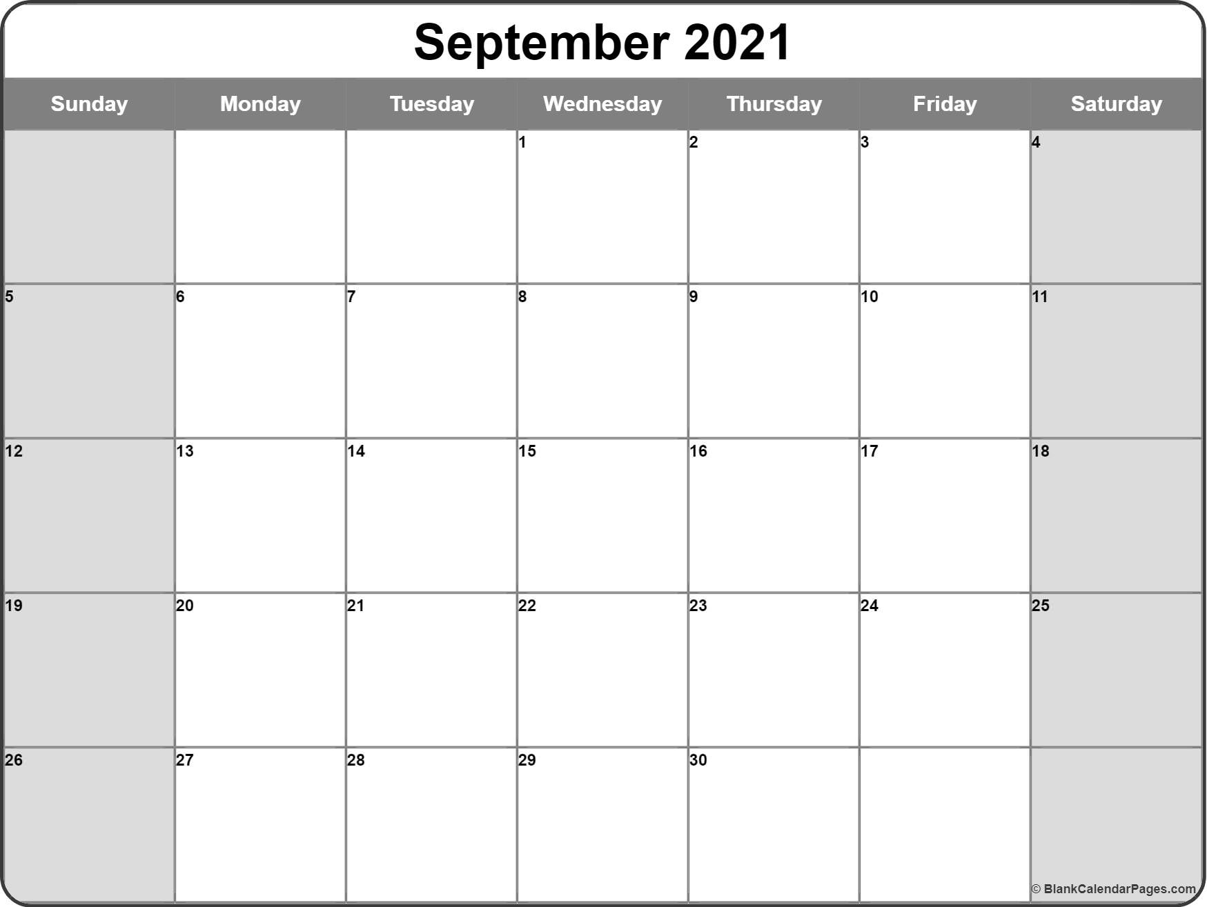 September 2021 Calendar | Free Printable Monthly Calendars Sept 2020 To July 2021 Calendar