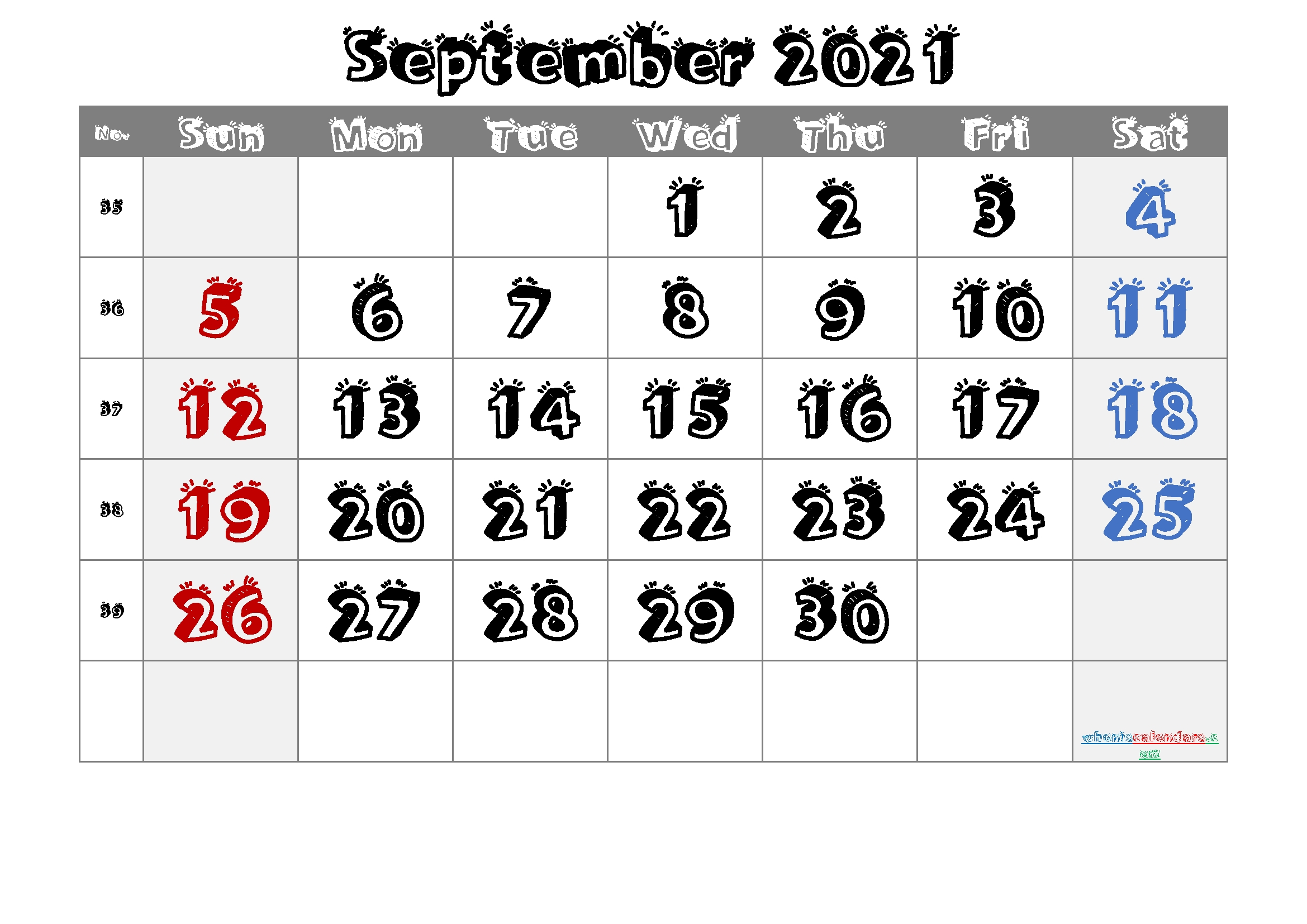 September 2021 Calendar Printable Template | Calendar Printables Free Blank September October 2021 Calendar