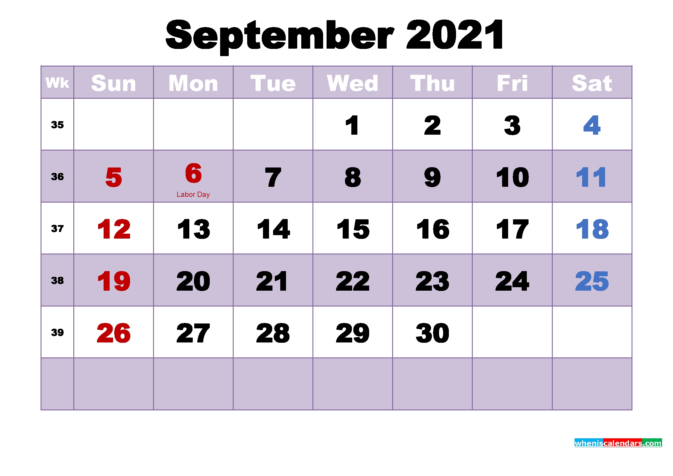 September 2021 Desktop Calendar High Resolution September - December 2021 Calendar