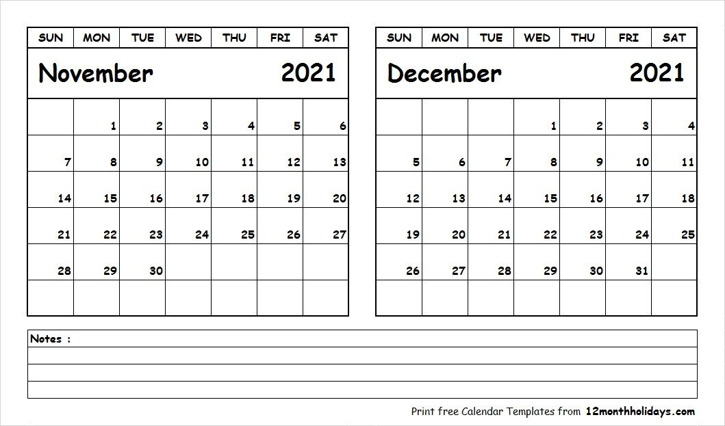 20+ 2021 November Calendar - Free Download Printable November 2020 Through January 2021 Calendar
