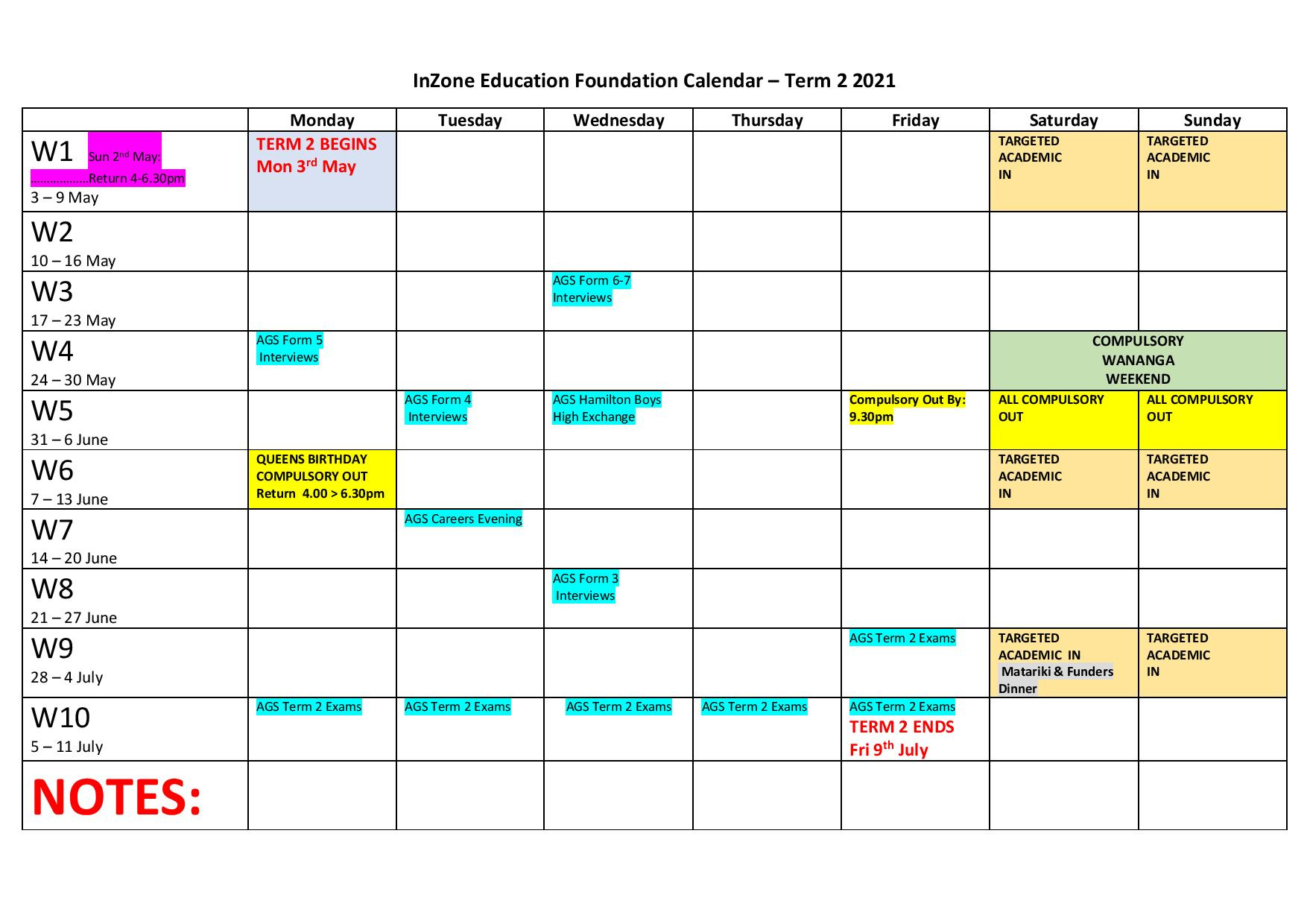 2021 Calendar - Inzone Education Foundation November 2021 Calendar Nz