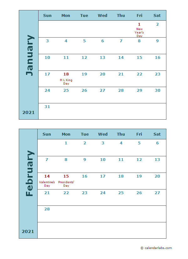 2021 Calendar Template Two Months Per Page - Free How Many Days Are In The Month Of December 2021 Calendar