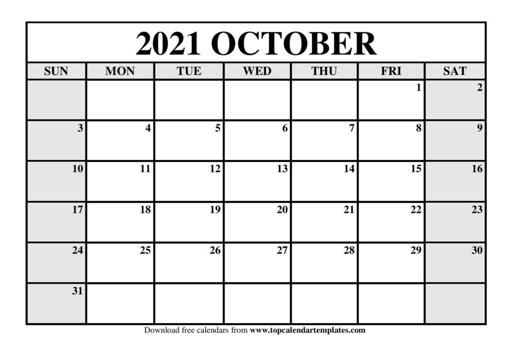 2021 Monthly Calendar Templates (January To December) January - December 2021 Calendar Printable
