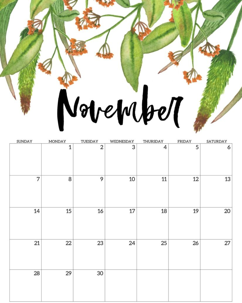 42 Free Printable November 2021 Calendars For Usa (Updated November 2021 Calendar With Holidays