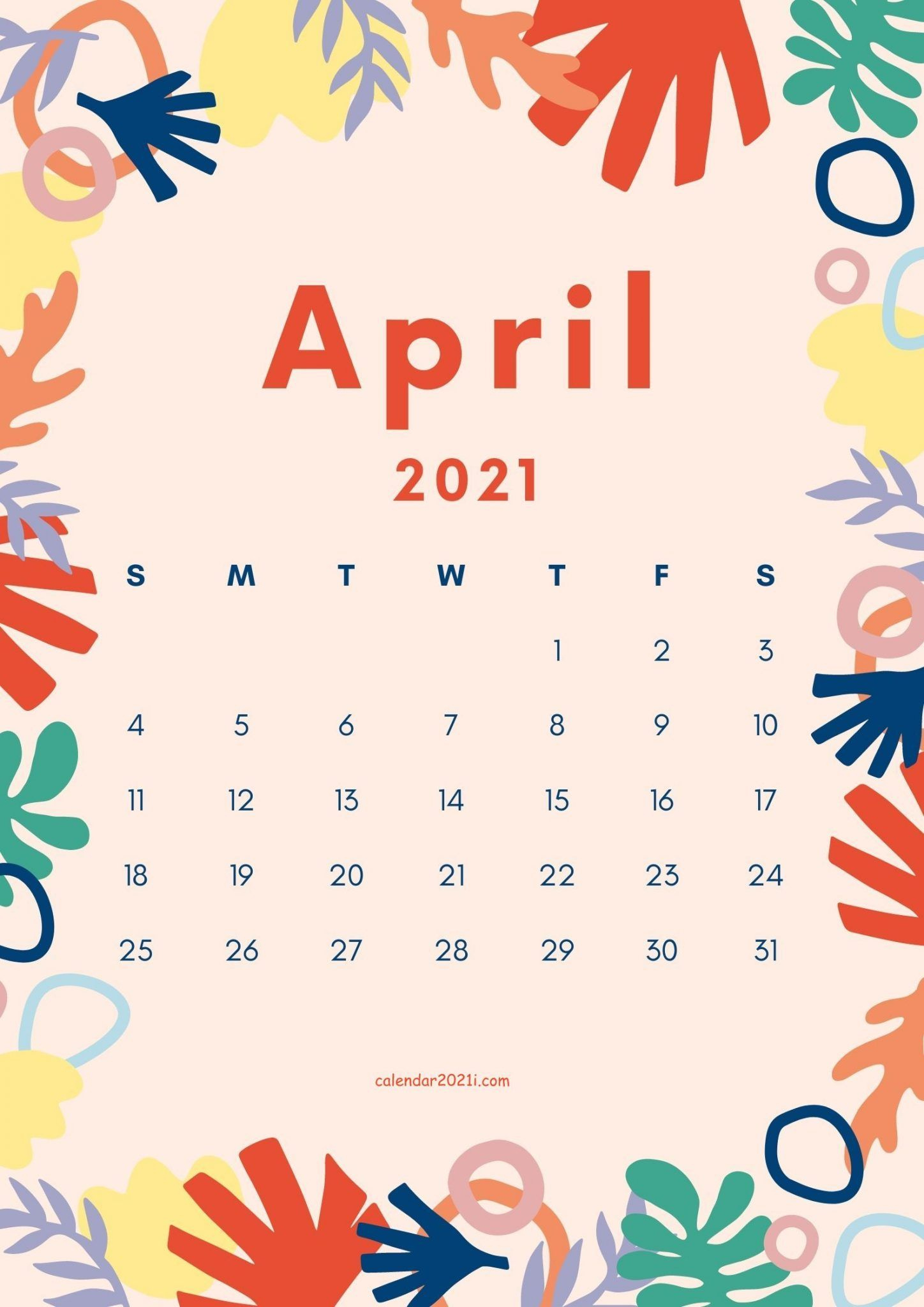 April 2021 Cute Calendar Design In 2020 | Calendar Design December 2021 Calendar Wallpaper