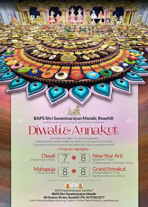 Baps Diwali And Annakut - Hindu Council Of Australia Baps Calendar December 2021