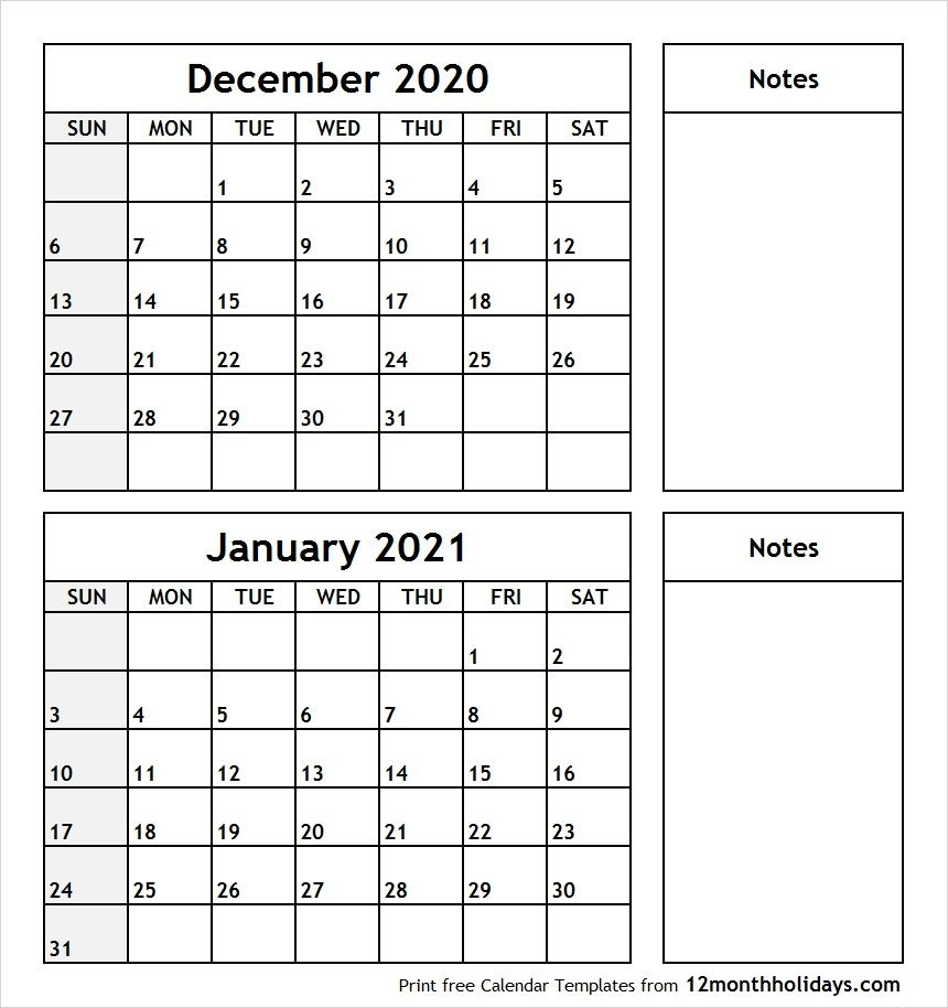 Calendar December 2021 January 2020 | Calvert Giving Blank Calendar December 2020 January 2021