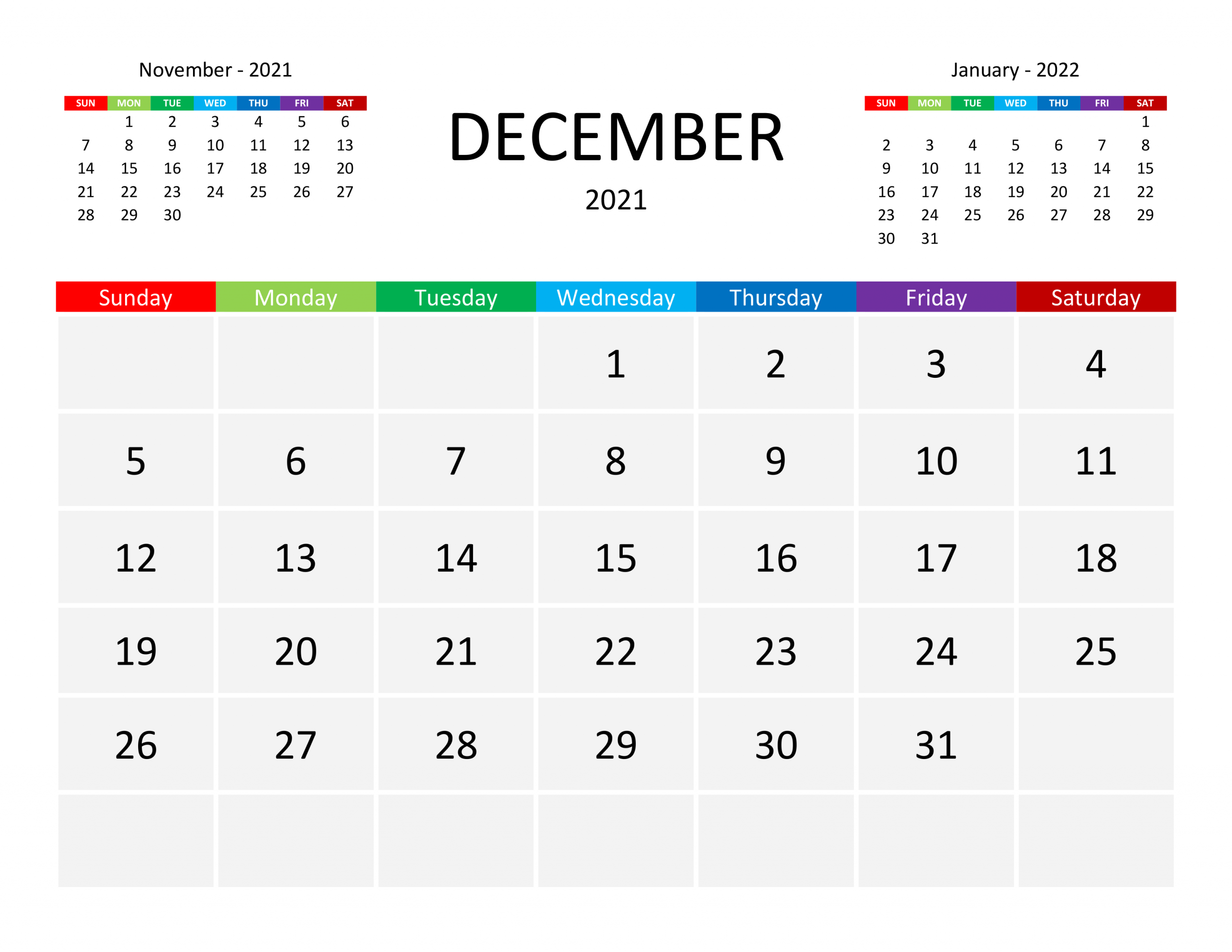 Calendar For December 2021 - Free-Calendar.su December Calendar Of 2021