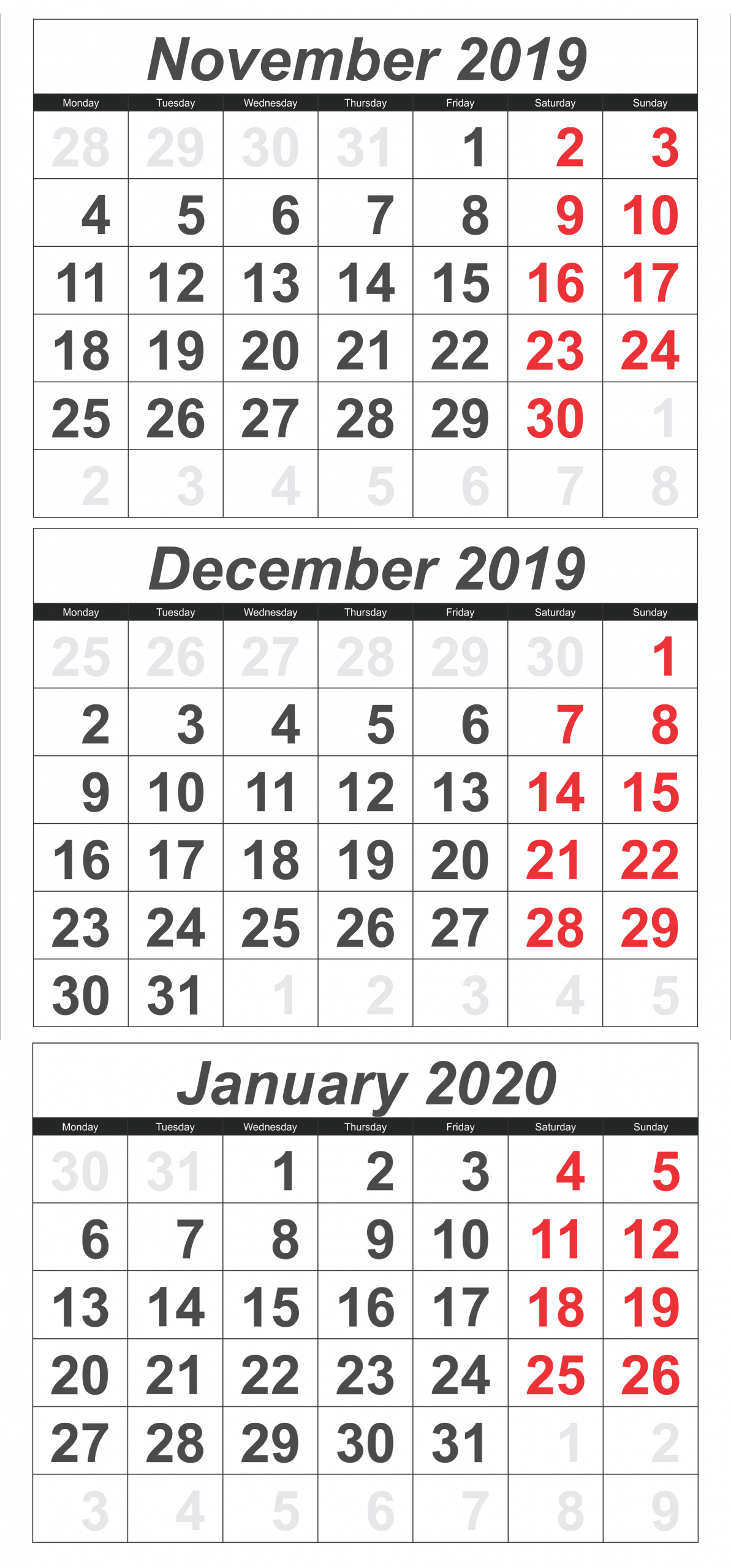 Catch Julian Calendar For November And December 2020 3 Month Calendar November December January 2021