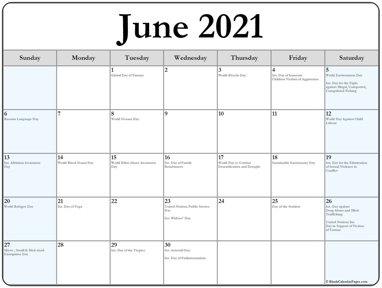 Collection Of June 2021 Calendars With Holidays December Global Holidays 2021 Calendar
