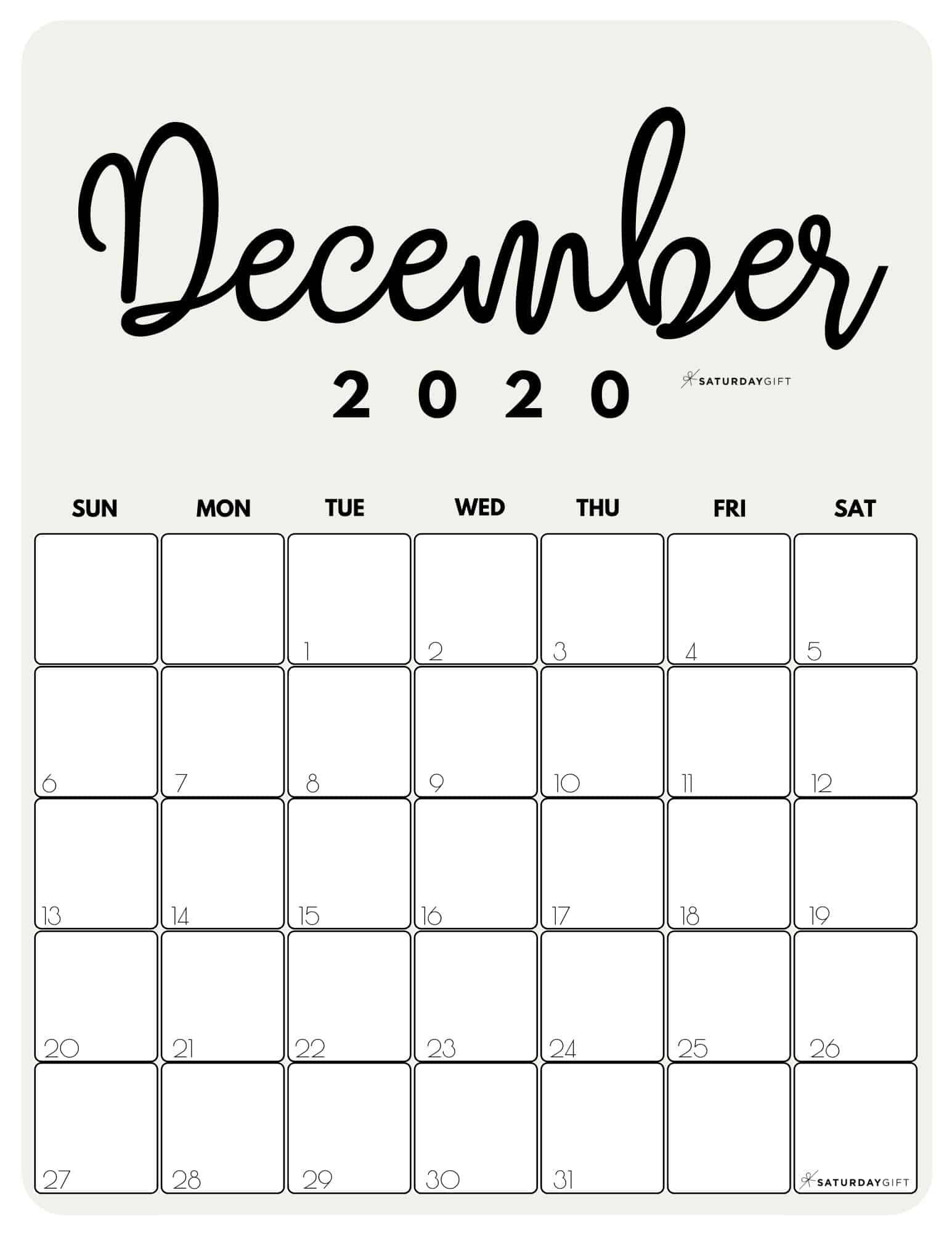 Cute (&amp; Free!) Printable December 2021 Calendar December 2021 Calendar Cute