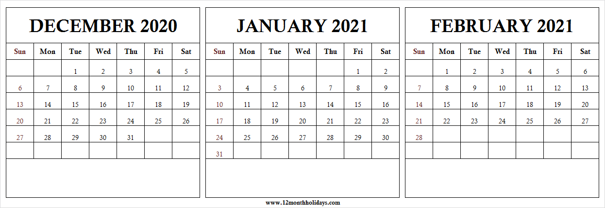 December 2020 January February 2021 Calendar | Pinterest December 2020 January February 2021 Calendar