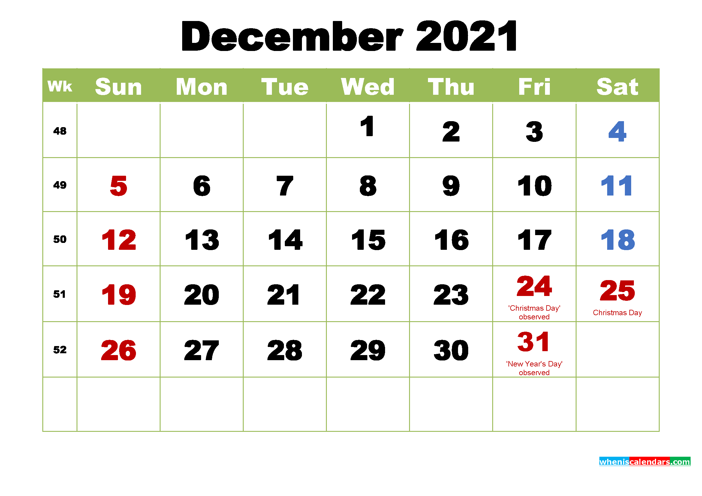 December 2021 Desktop Calendar With Holidays Online Calendar December 2020 And January 2021