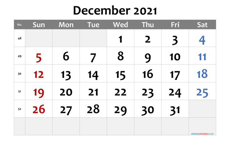 December 2021 Printable Calendar [Free Premium] | Calendar December 2021 Calendar Uk