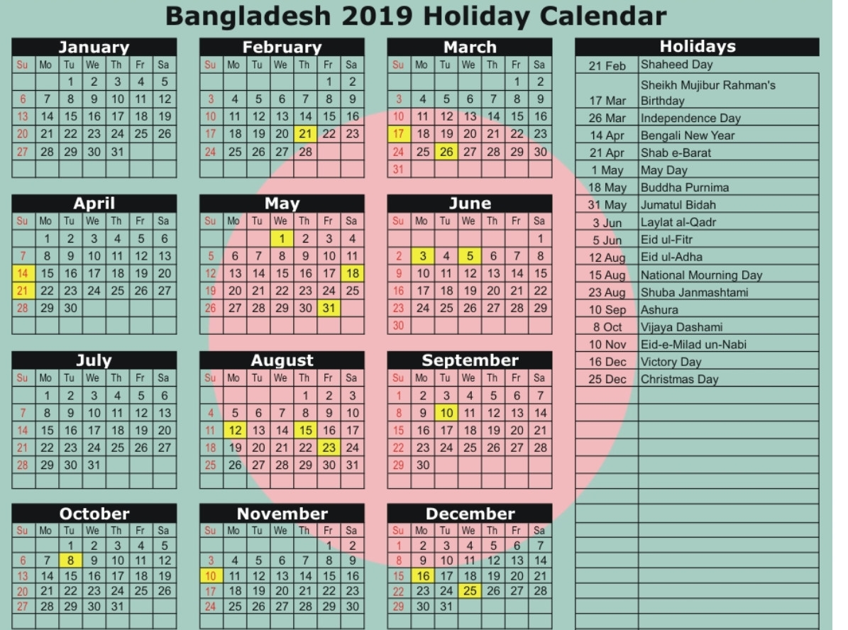 Doe School Schedule Hi 2020/2020 | Free Calendar Template Bengali Calendar 2021 November