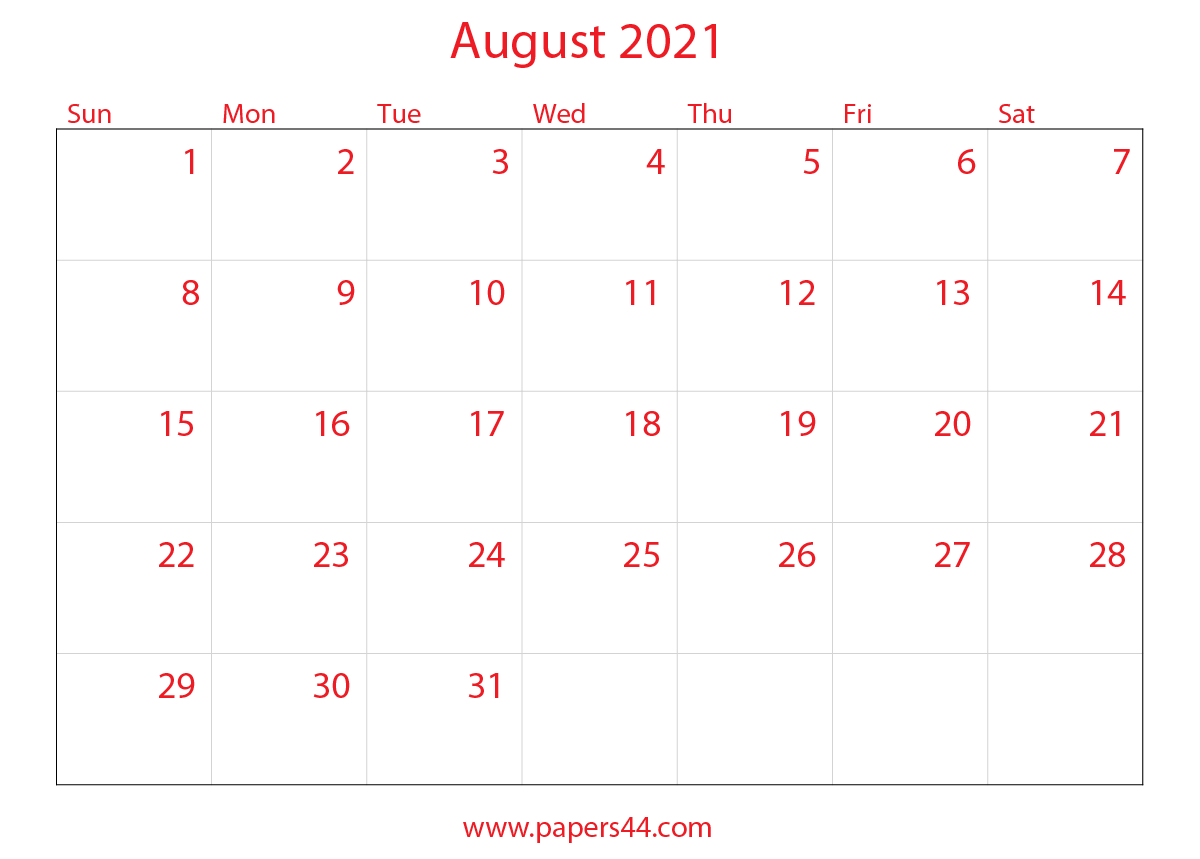 Download 2021 August Calendar Samples December 2021 Calendar Wiki