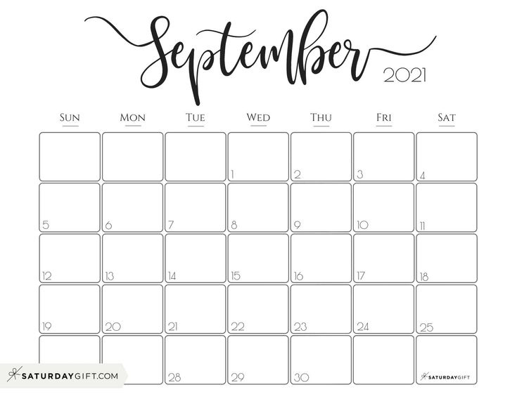 Elegant 2021 Calendar By Saturdaygift - Pretty Printable November 2021 Calendar Nz