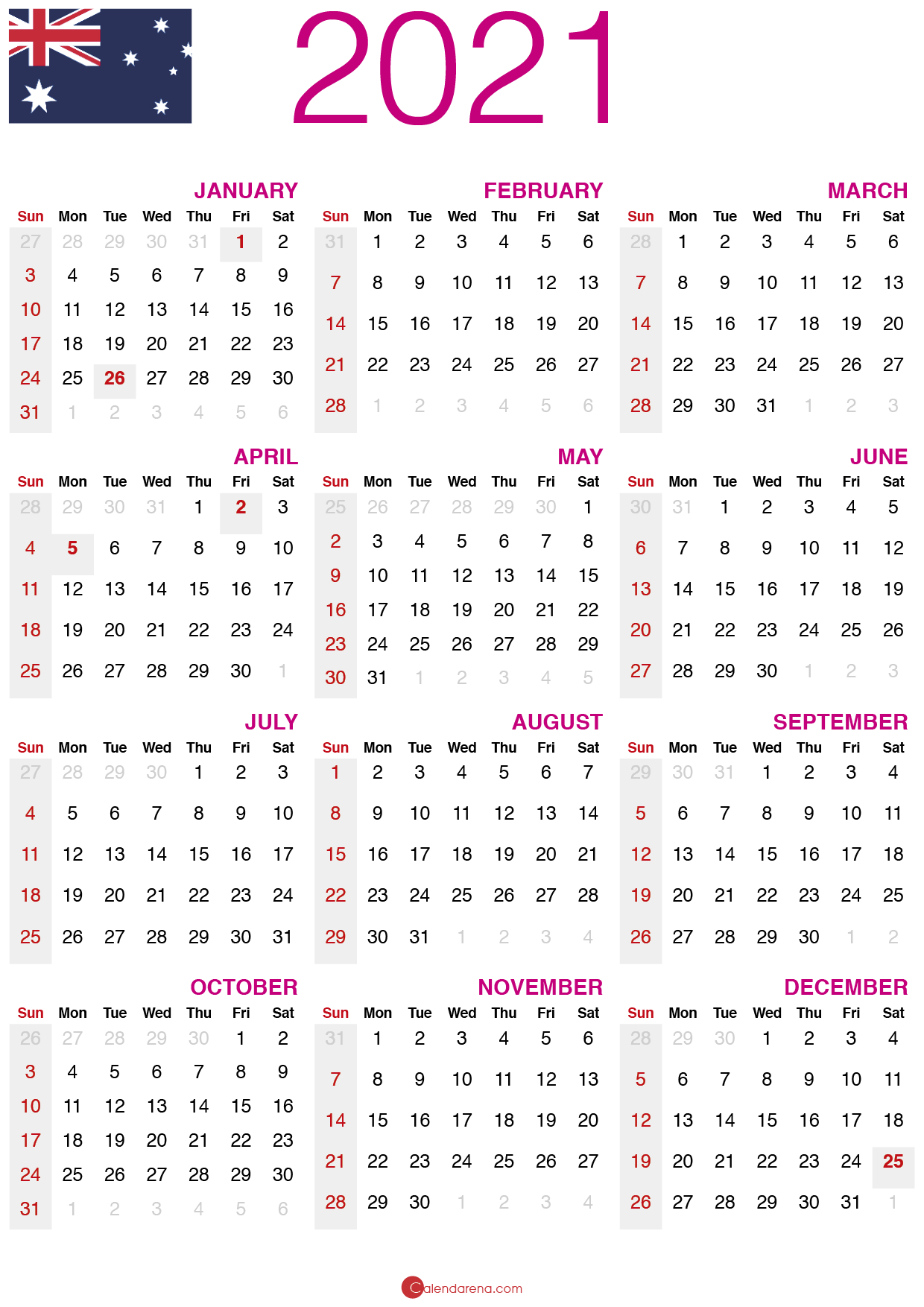 ?? Download Free 2021 Calendar Australia ?? Show Me A Calendar For November 2021