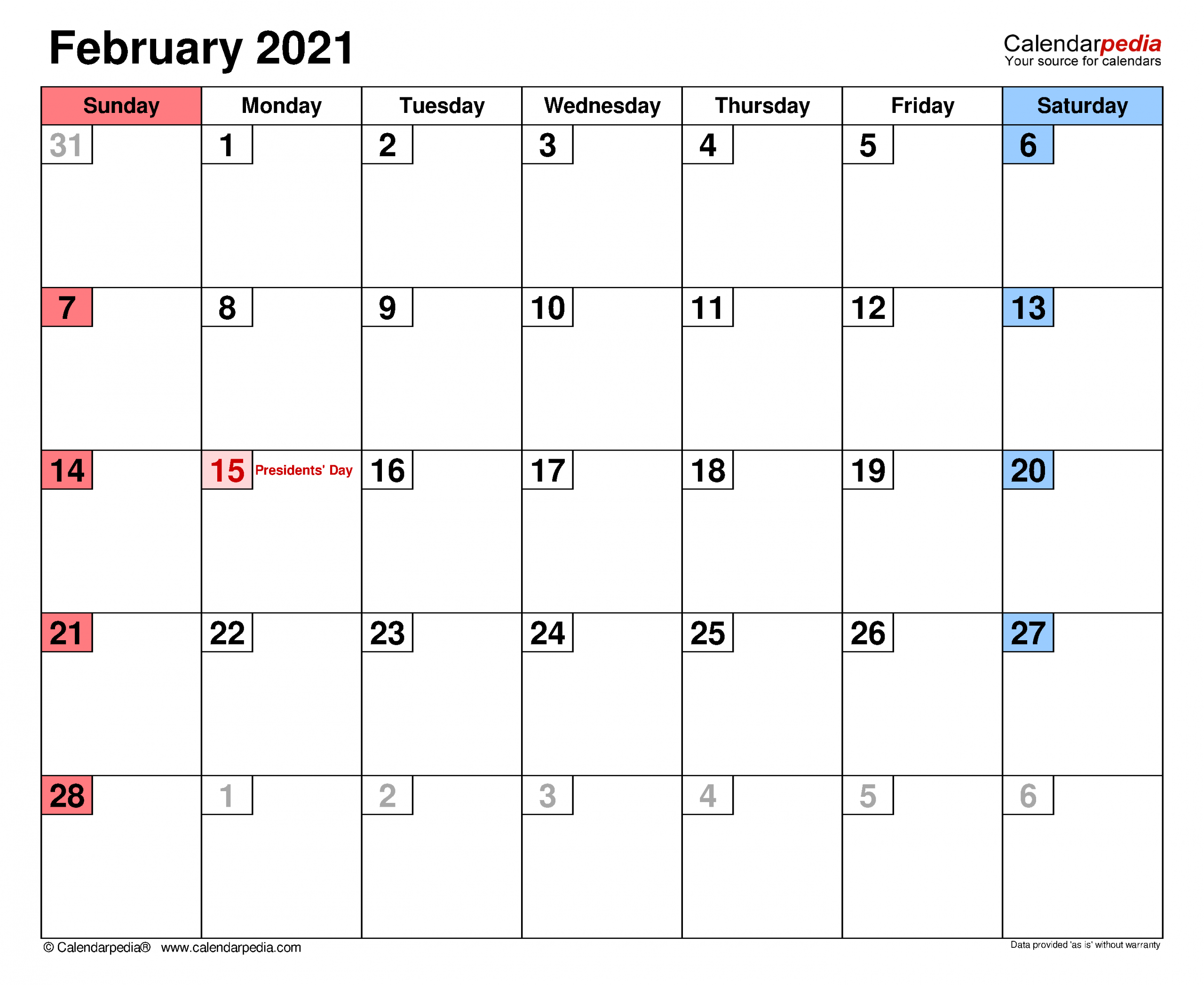 February 2021 Calendar For Kids | Calendar 2021 November 2020 Through February 2021 Calendar