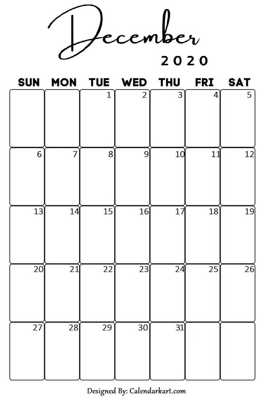 Free And Cute December 2020 Calendar Printable Templates December 2020 To December 2021 Calendar