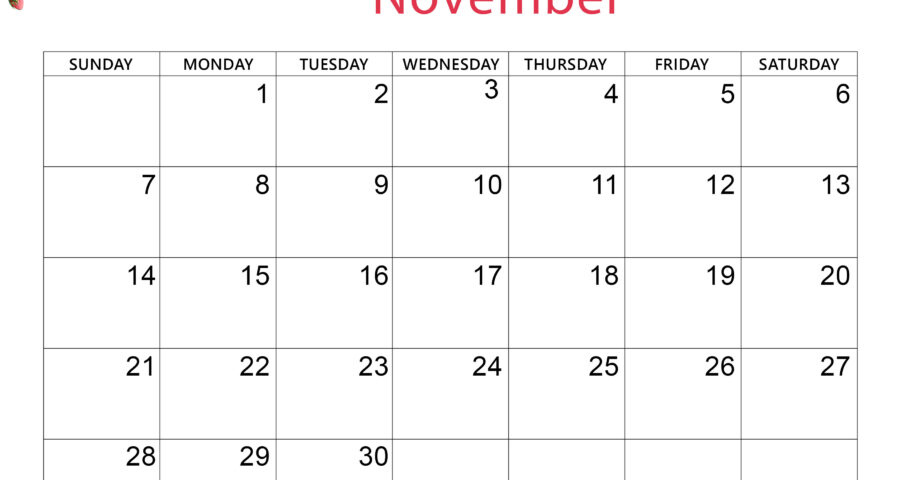 Free Cute November 2021 Calendar - Nosubia Cute November 2021 Calendar