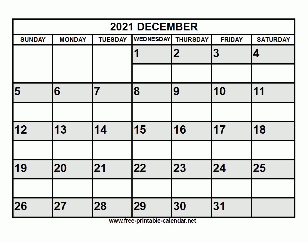 Free Printable December 2021 Calendar December To February Calendar 2021