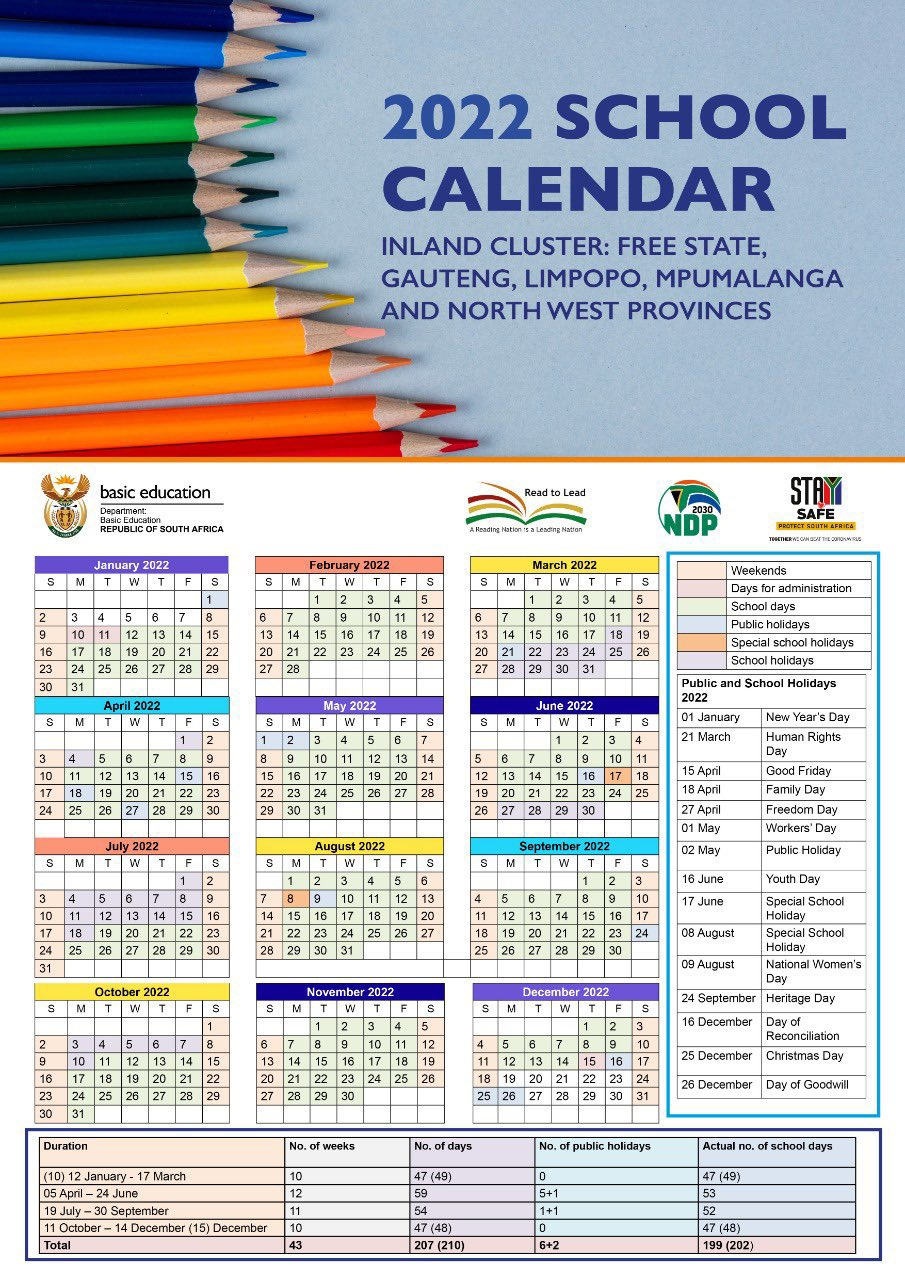 Here Are South Africa&#039;S New School Calendars December 2021 Calendar South Africa