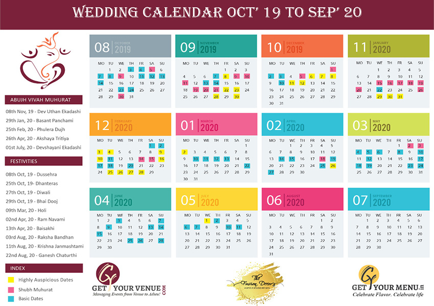 Highly Auspicious Wedding Dates To Go For In October 2019 Marriage Dates In December 2021 Hindu Calendar