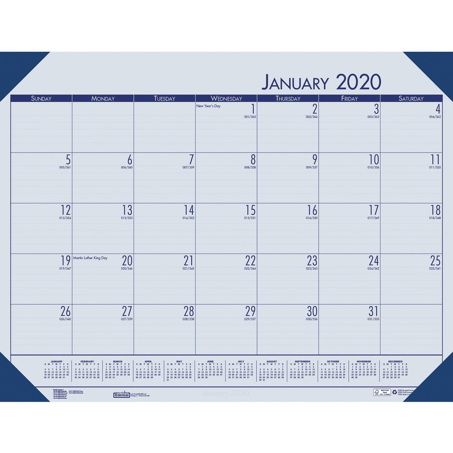House Of Doolittle Ecotones Compact Calendar Desk Pads December 2021 Julian Calendar