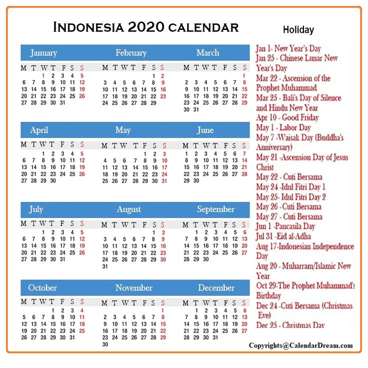 Indonesia 2020 Calendar | Holiday Calendar, Us Holiday December 2020 And January 2021 Calendar With Holidays