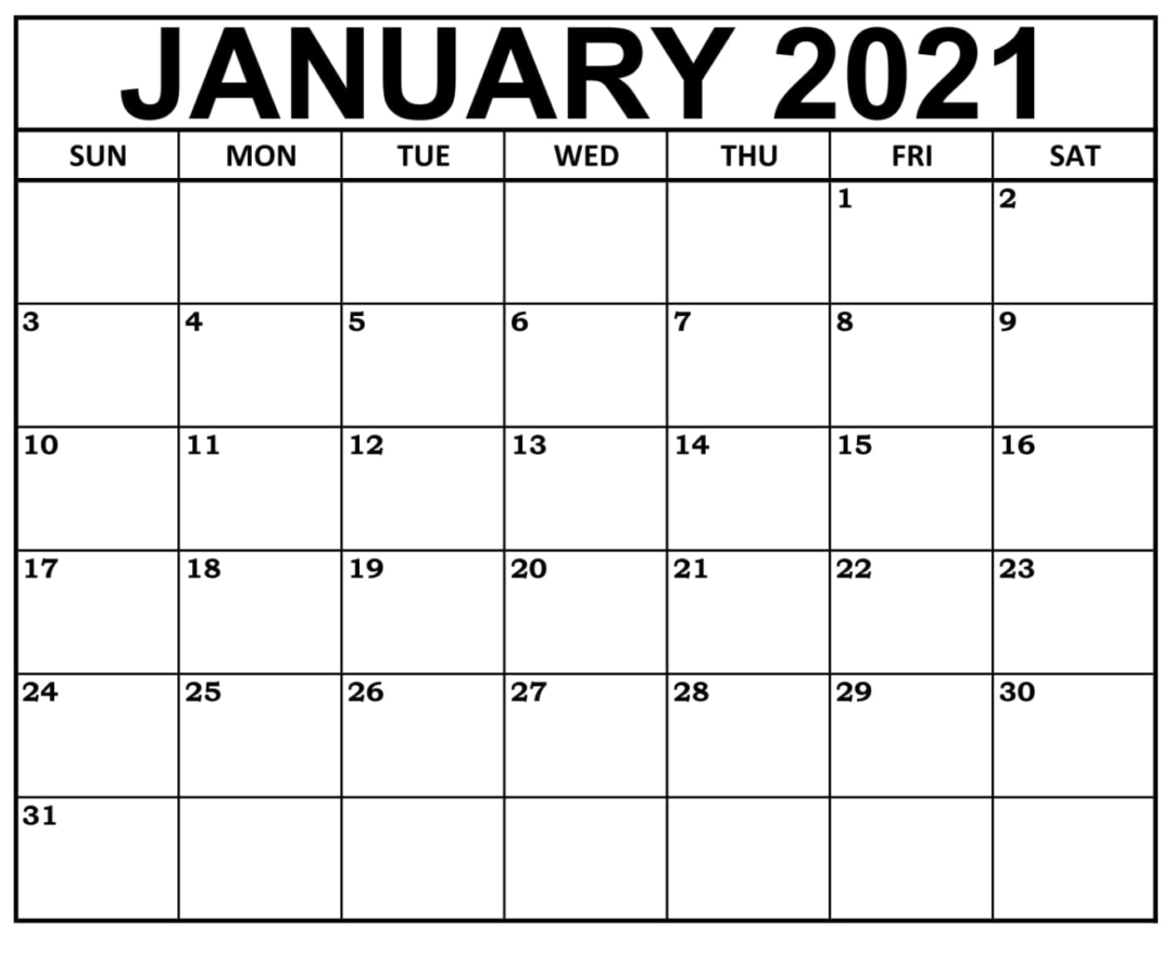 January 2021 Calendar Printable Pdf - Printable Calendar Show Me A Calendar For November 2021