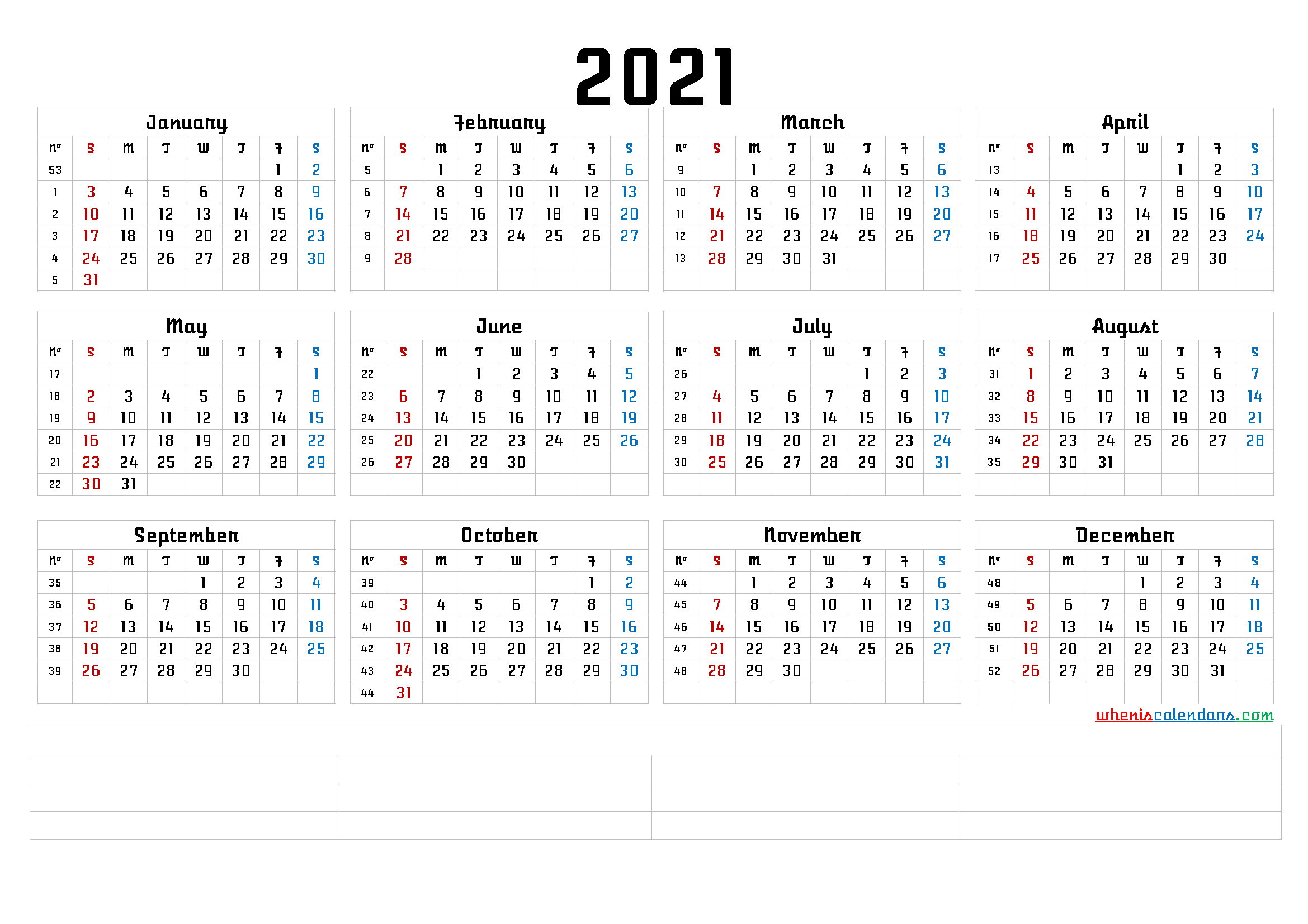 Large Number 2021 Free Calendar | Calendar Printables Free December 2021 Calendar Uk