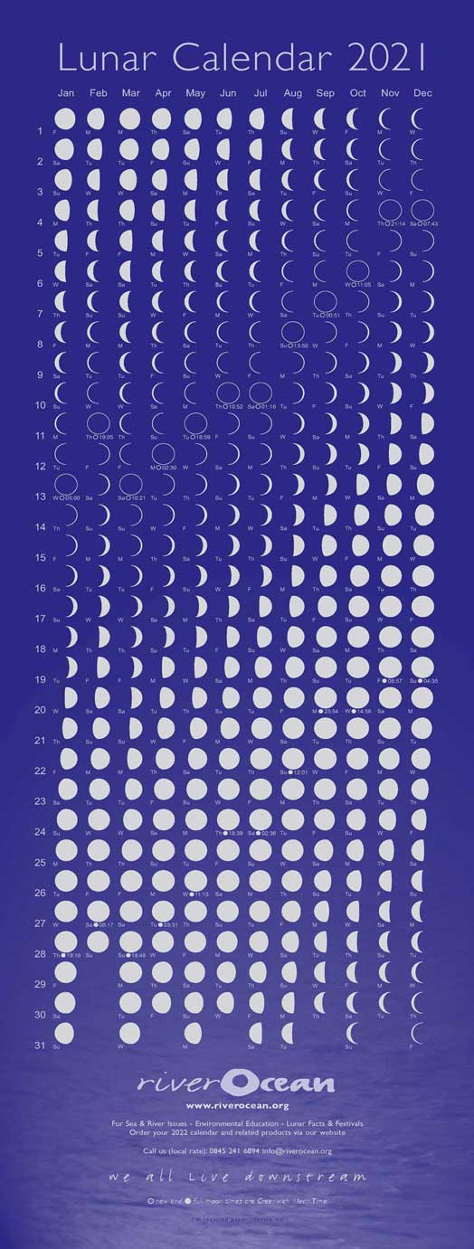 Lunar Calendar 2021 - Riverocean Lunar Calendar November 2021