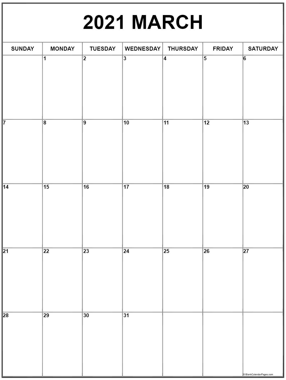 March 2021 Vertical Calendar | Portrait Calendar November 2020 To March 2021