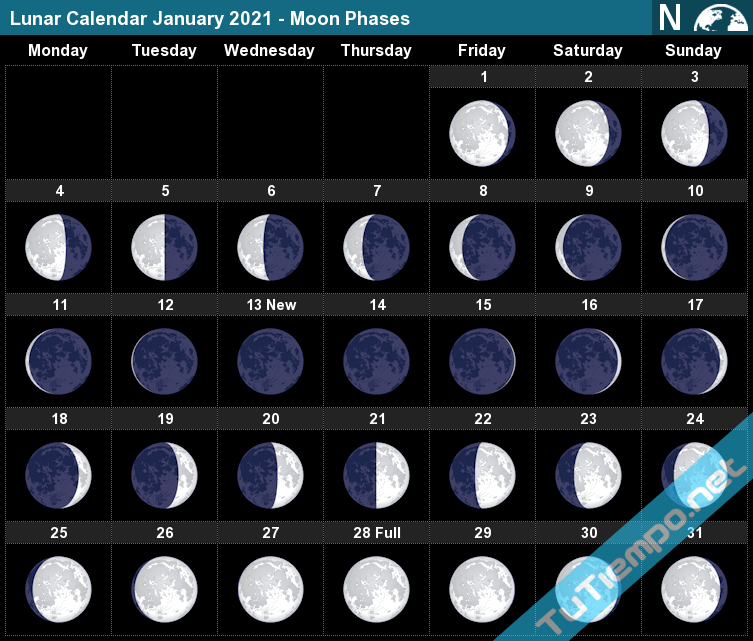 New Moon Calendar For 2021 | Calendar 2021 November 2021 Lunar Calendar