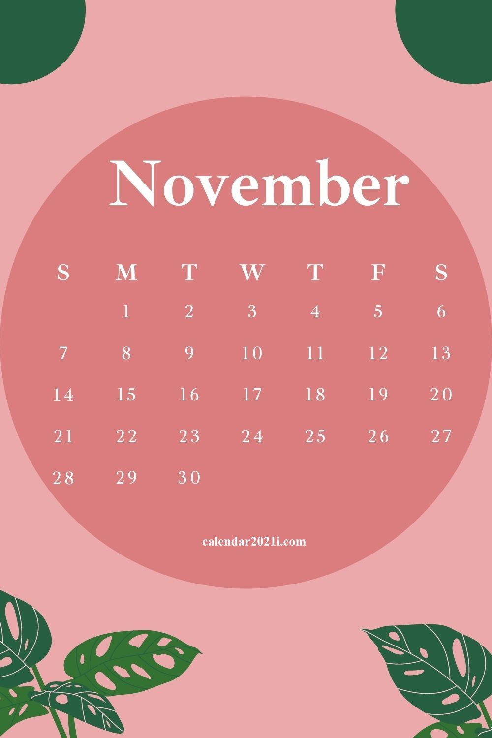 November 2021 Calendar Printable Planners | Calendar 2021 November 2021 Moon Phase Calendar