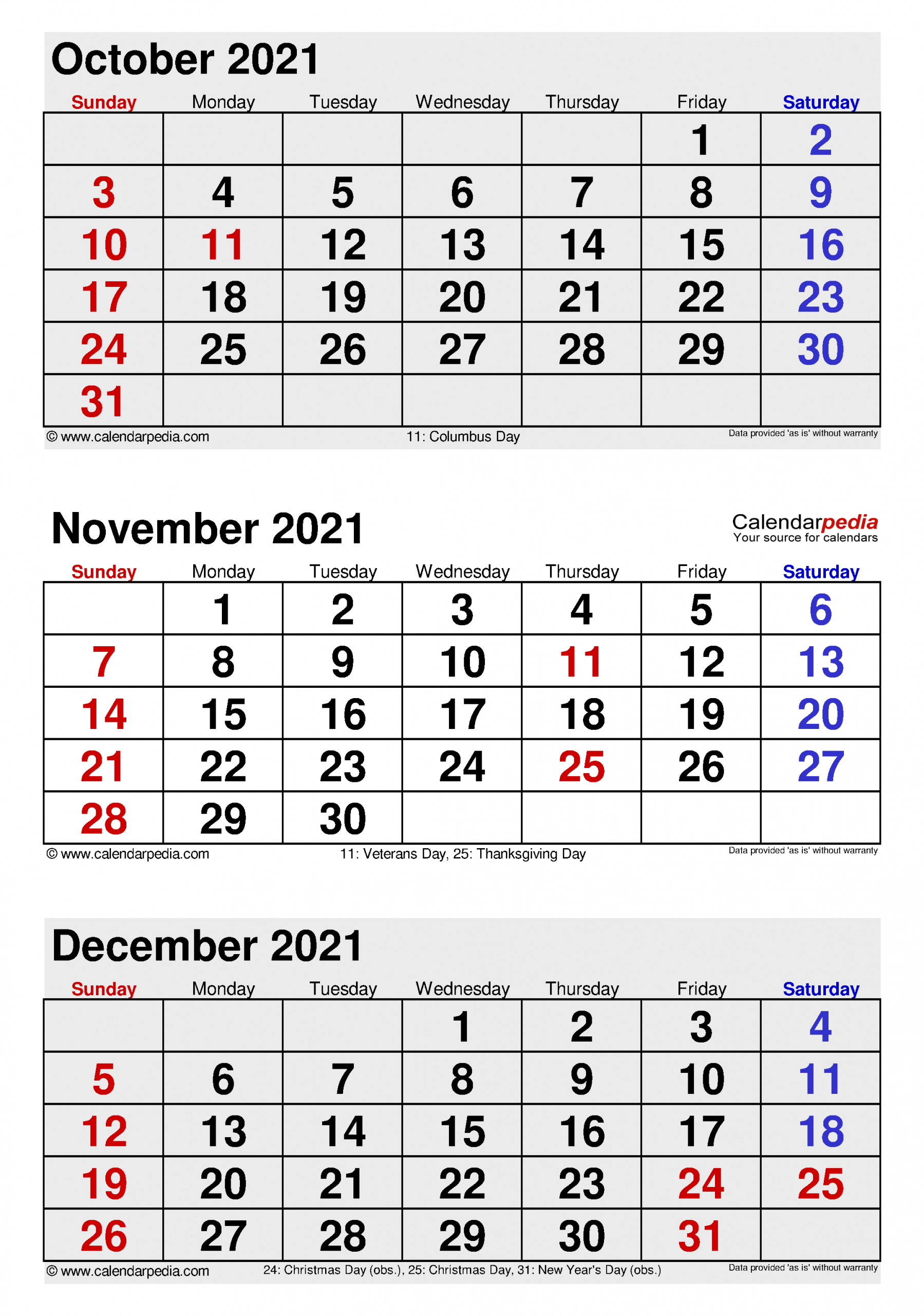November 2021 Calendar | Templates For Word, Excel And Pdf Calendar Of November 2021