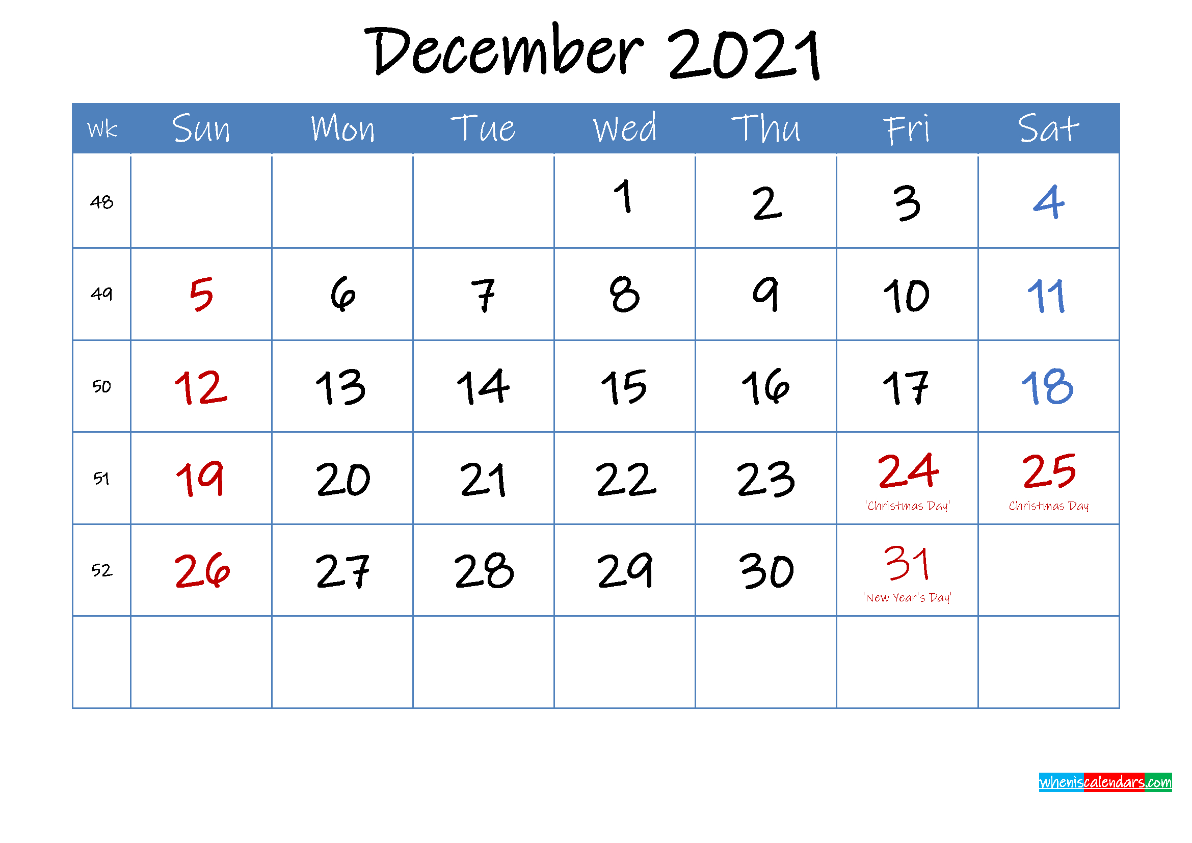 Printable December 2021 Calendar Word - Template Ink21M24 December 2021 Calendar Printable Free