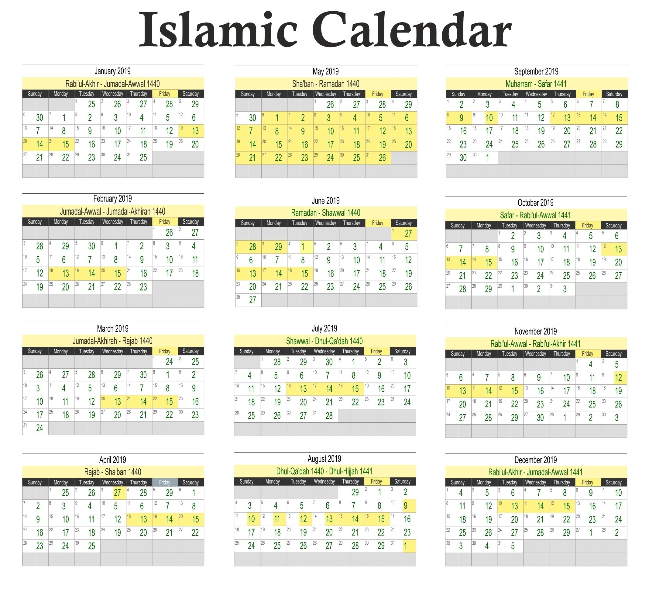 Printable Muslim Fasting Calendar 2021 | Month Calendar 27 November 2021 In Islamic Calendar
