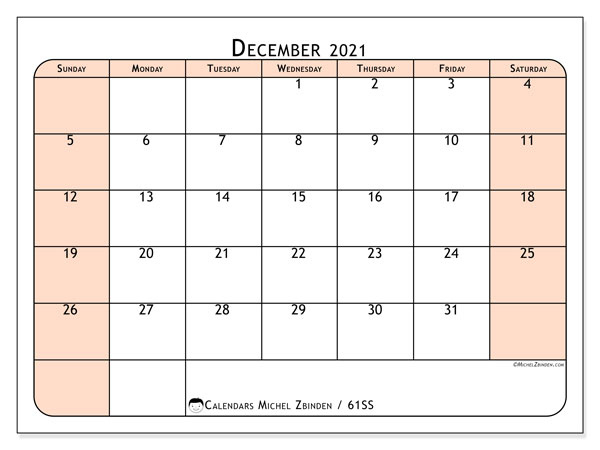 Printable October 2021 Calendar On An 8.5 X 11Paper December 2021 Calendar Uk