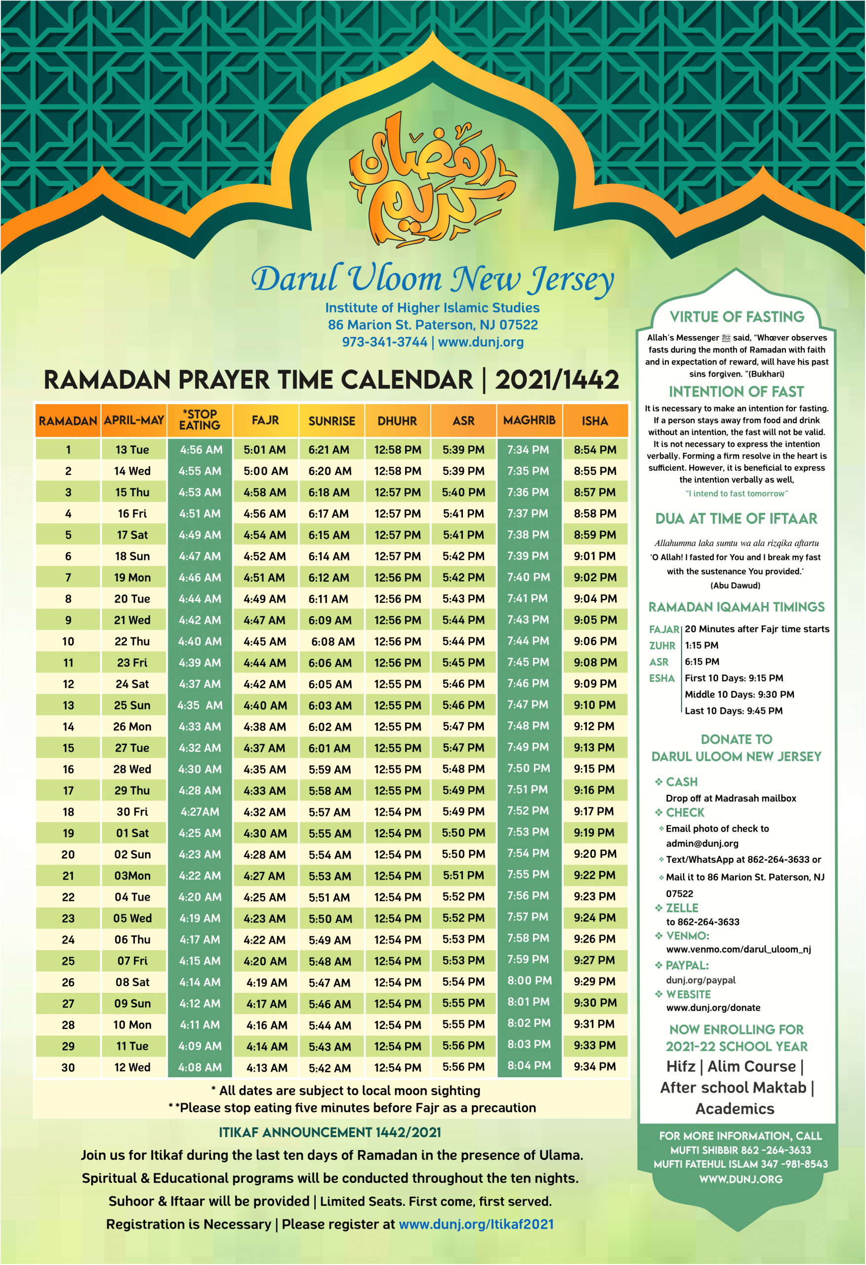 Ramadan Prayer Times 2021 Urdu Calendar 2021 December