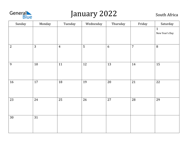 South Africa January 2022 Calendar With Holidays December 2021 Calendar South Africa