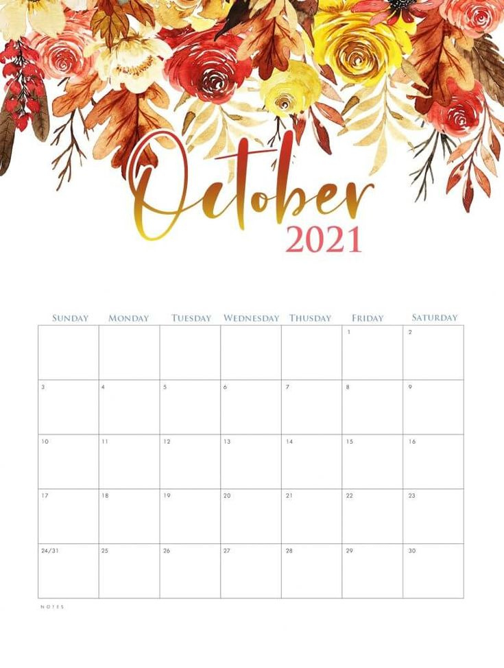 Watercolor October 2021 Calendar | Calendar Printables December 2021 Calendar Wallpaper